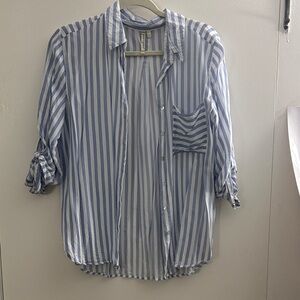 Grand & Greene Blue and White Striped Shirt
